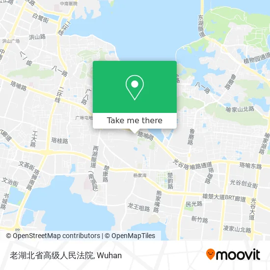 老湖北省高级人民法院 map