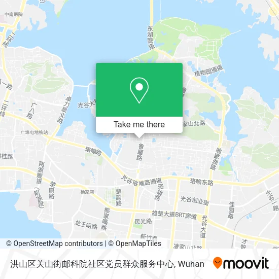 洪山区关山街邮科院社区党员群众服务中心 map