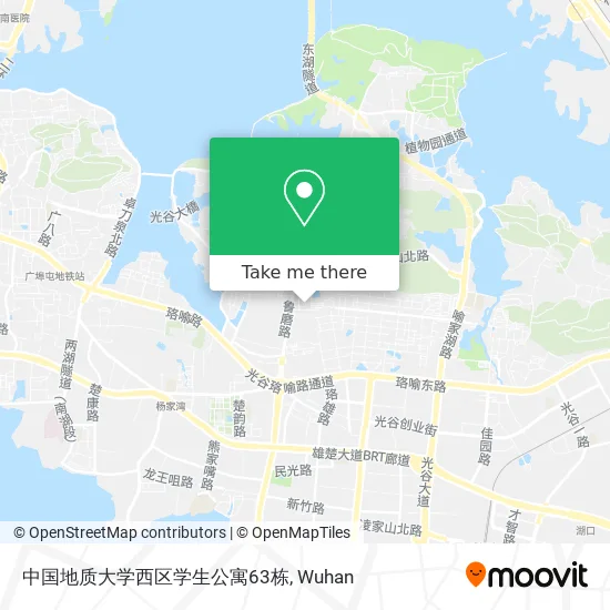 中国地质大学西区学生公寓63栋 map