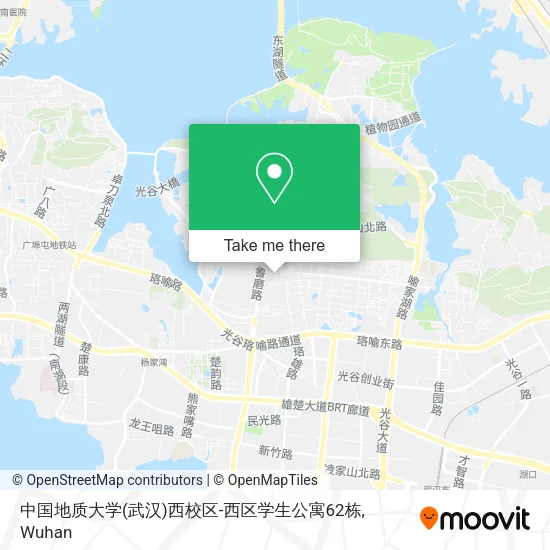 中国地质大学(武汉)西校区-西区学生公寓62栋 map