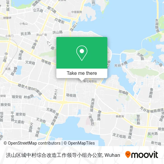 洪山区城中村综合改造工作领导小组办公室 map