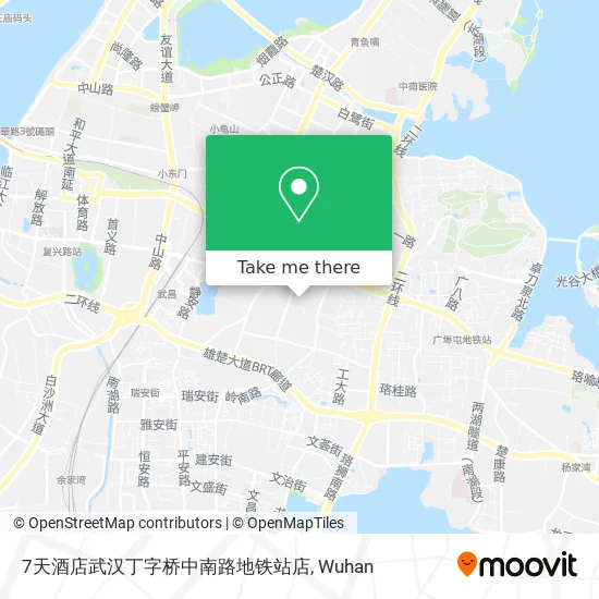7天酒店武汉丁字桥中南路地铁站店 map