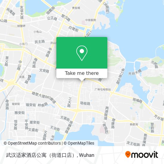 武汉适家酒店公寓（街道口店） map