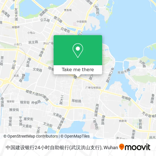 中国建设银行24小时自助银行(武汉洪山支行) map