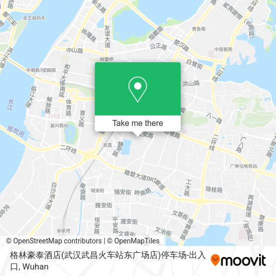 格林豪泰酒店(武汉武昌火车站东广场店)停车场-出入口 map