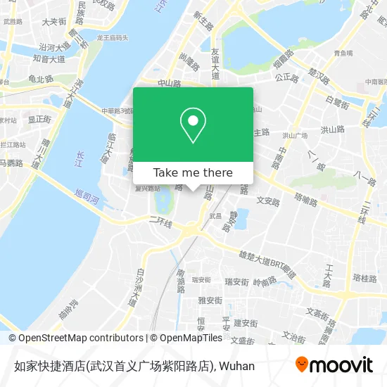 如家快捷酒店(武汉首义广场紫阳路店) map