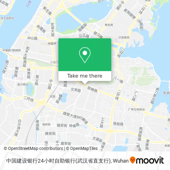 中国建设银行24小时自助银行(武汉省直支行) map