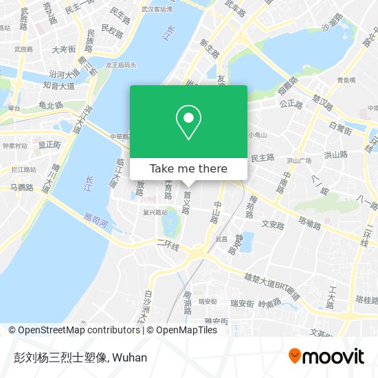 彭刘杨三烈士塑像 map