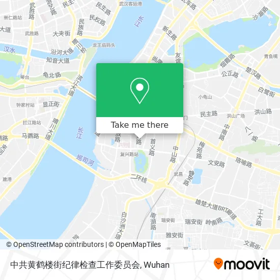 中共黄鹤楼街纪律检查工作委员会 map