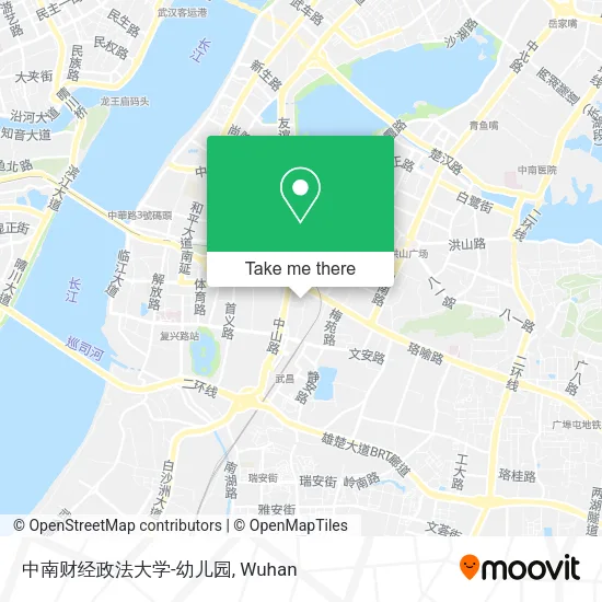 中南财经政法大学-幼儿园 map
