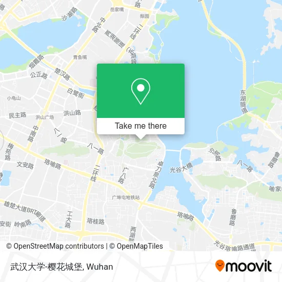武汉大学-樱花城堡 map