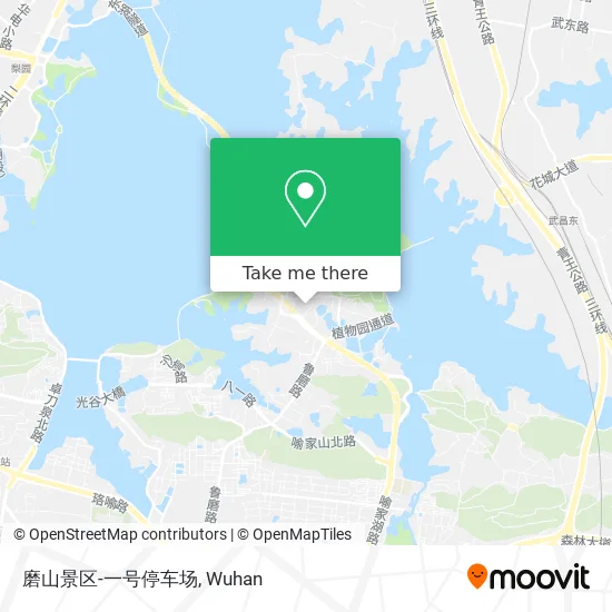 磨山景区-一号停车场 map