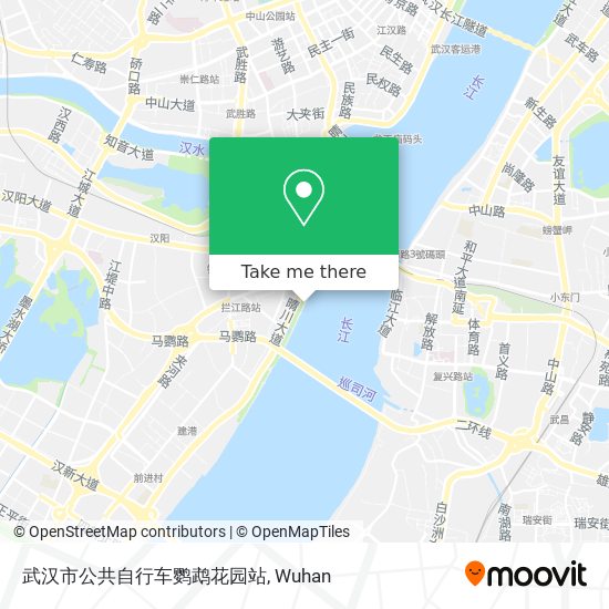 武汉市公共自行车鹦鹉花园站 map