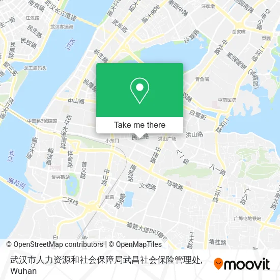 武汉市人力资源和社会保障局武昌社会保险管理处 map