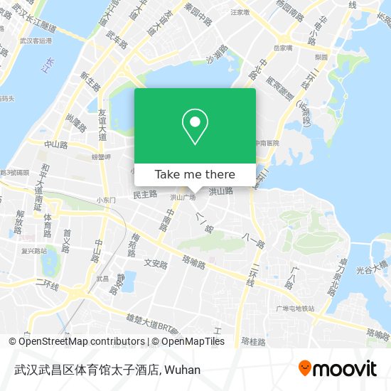武汉武昌区体育馆太子酒店 map