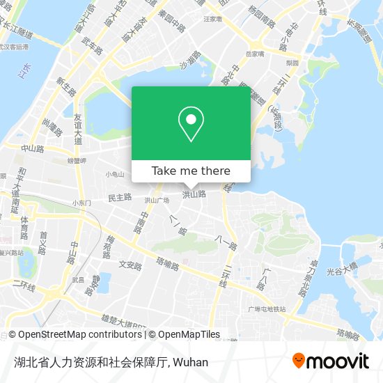 湖北省人力资源和社会保障厅 map