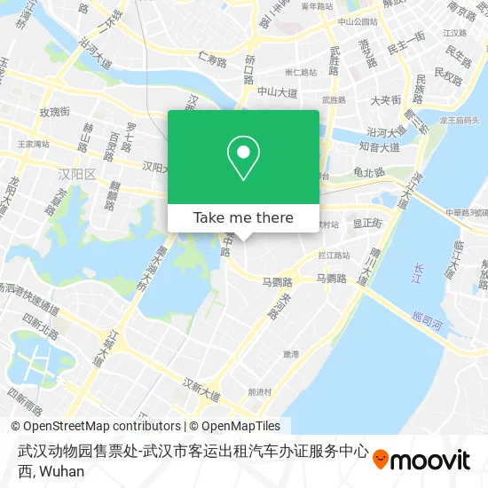武汉动物园售票处-武汉市客运出租汽车办证服务中心西 map