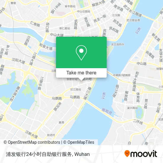 浦发银行24小时自助银行服务 map