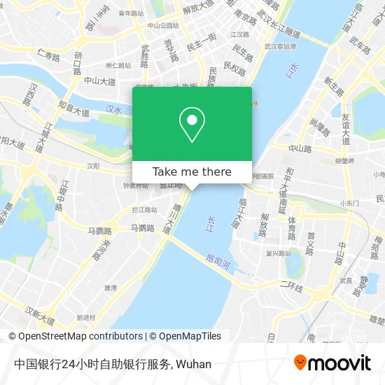 中国银行24小时自助银行服务 map