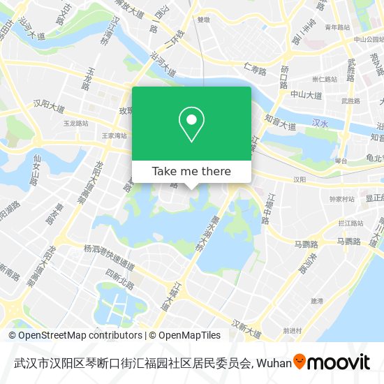 武汉市汉阳区琴断口街汇福园社区居民委员会 map