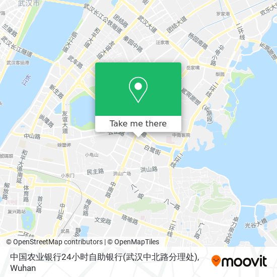中国农业银行24小时自助银行(武汉中北路分理处) map