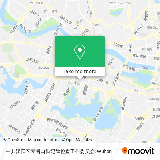 中共汉阳区琴断口街纪律检查工作委员会 map