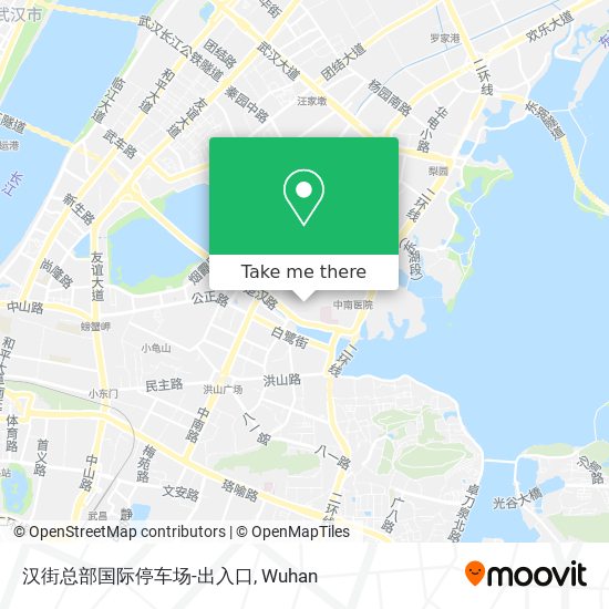 汉街总部国际停车场-出入口 map