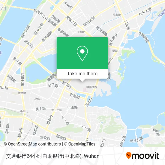 交通银行24小时自助银行(中北路) map