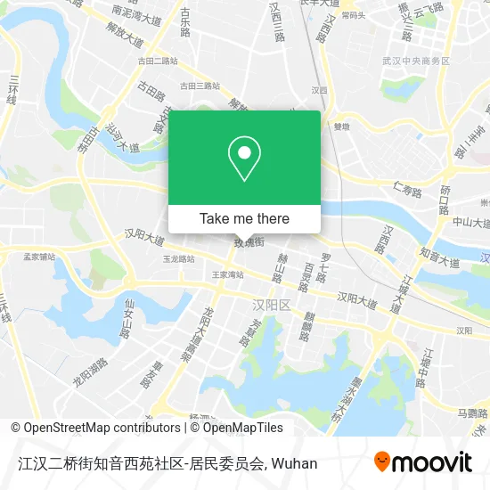 江汉二桥街知音西苑社区-居民委员会 map