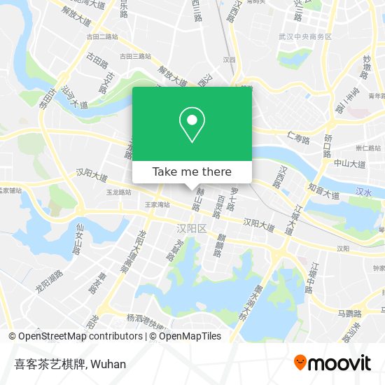 喜客茶艺棋牌 map