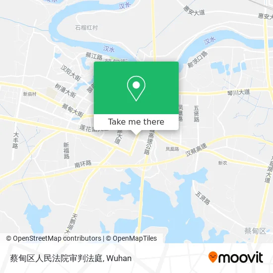 蔡甸区人民法院审判法庭 map