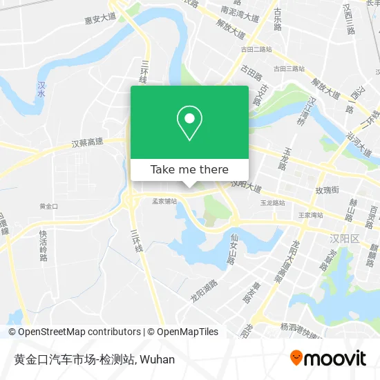 黄金口汽车市场-检测站 map