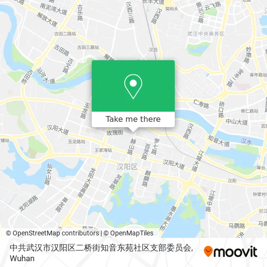 中共武汉市汉阳区二桥街知音东苑社区支部委员会 map