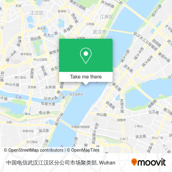 中国电信武汉江汉区分公司市场聚类部 map