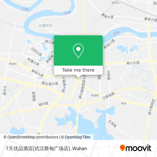 7天优品酒店(武汉蔡甸广场店) map