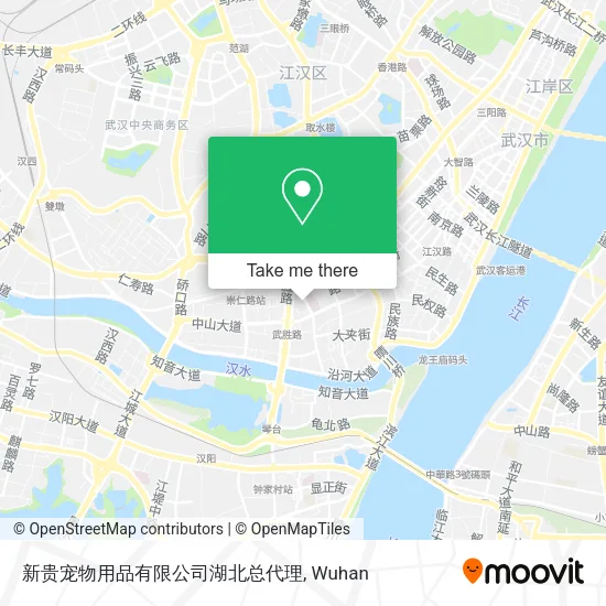 新贵宠物用品有限公司湖北总代理 map