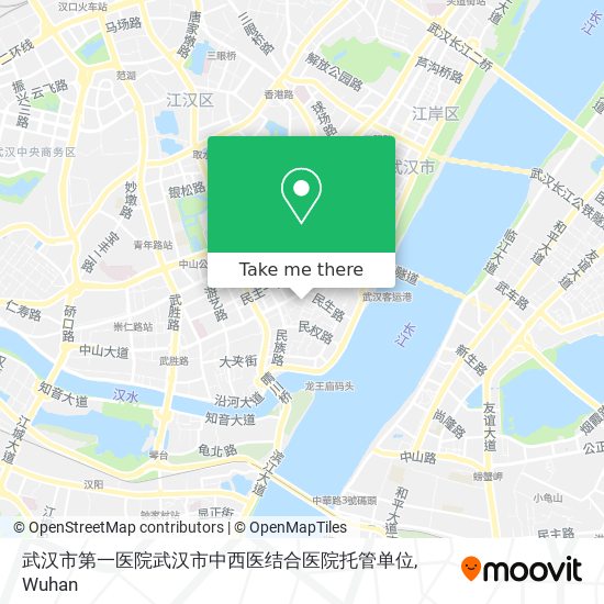 武汉市第一医院武汉市中西医结合医院托管单位 map