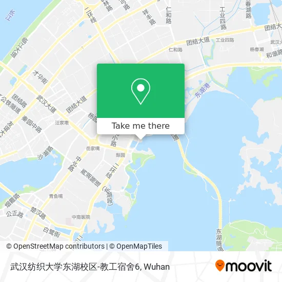 武汉纺织大学东湖校区-教工宿舍6 map