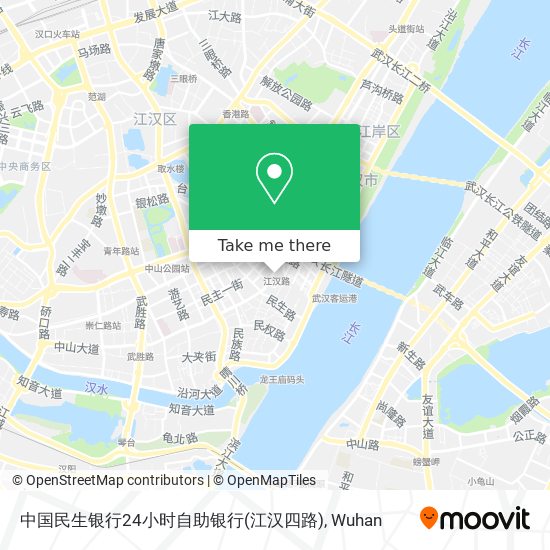 中国民生银行24小时自助银行(江汉四路) map