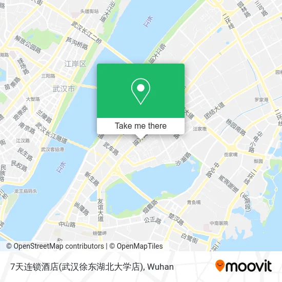 7天连锁酒店(武汉徐东湖北大学店) map