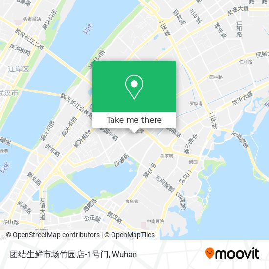 团结生鲜市场竹园店-1号门 map