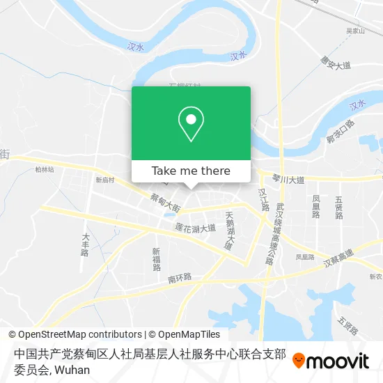 中国共产党蔡甸区人社局基层人社服务中心联合支部委员会 map