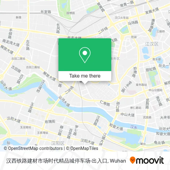 汉西铁路建材市场时代精品城停车场-出入口 map