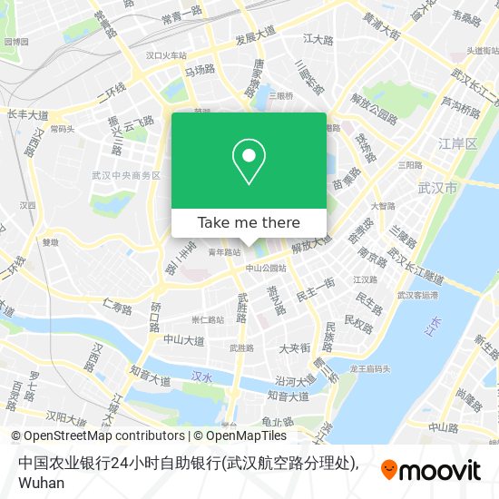中国农业银行24小时自助银行(武汉航空路分理处) map