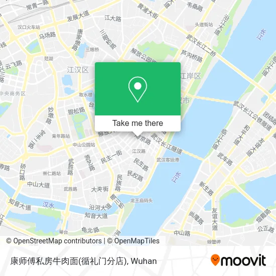 康师傅私房牛肉面(循礼门分店) map