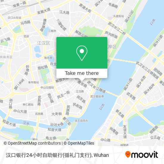 汉口银行24小时自助银行(循礼门支行) map