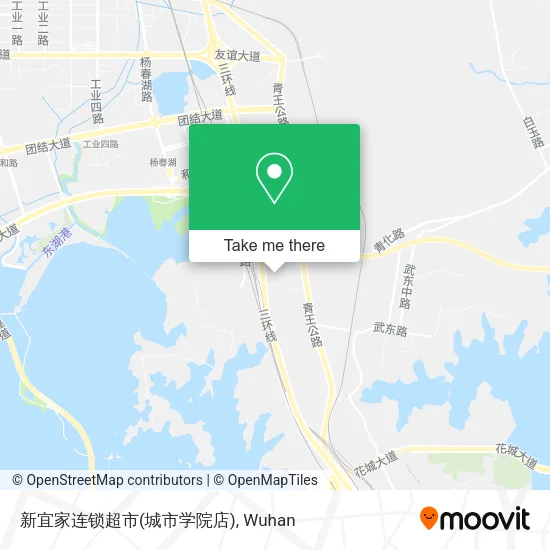 新宜家连锁超市(城市学院店) map