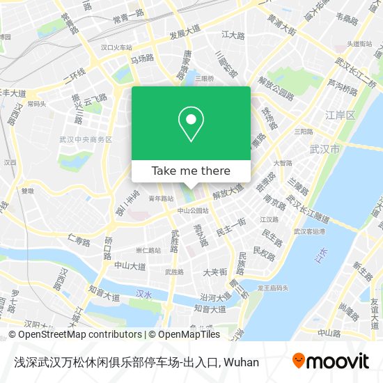 浅深武汉万松休闲俱乐部停车场-出入口 map