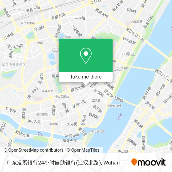 广东发展银行24小时自助银行(江汉北路) map