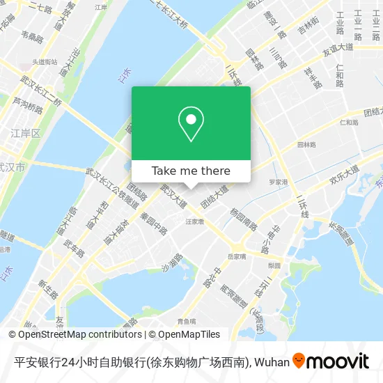 平安银行24小时自助银行(徐东购物广场西南) map
